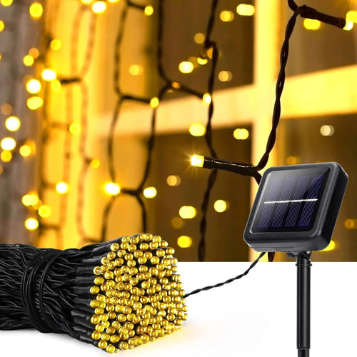 Solar String Lights Outdoor Waterproof 100 LED Solar Christmas Lights 8 Modes Solar Lights for Tree Patio Garden